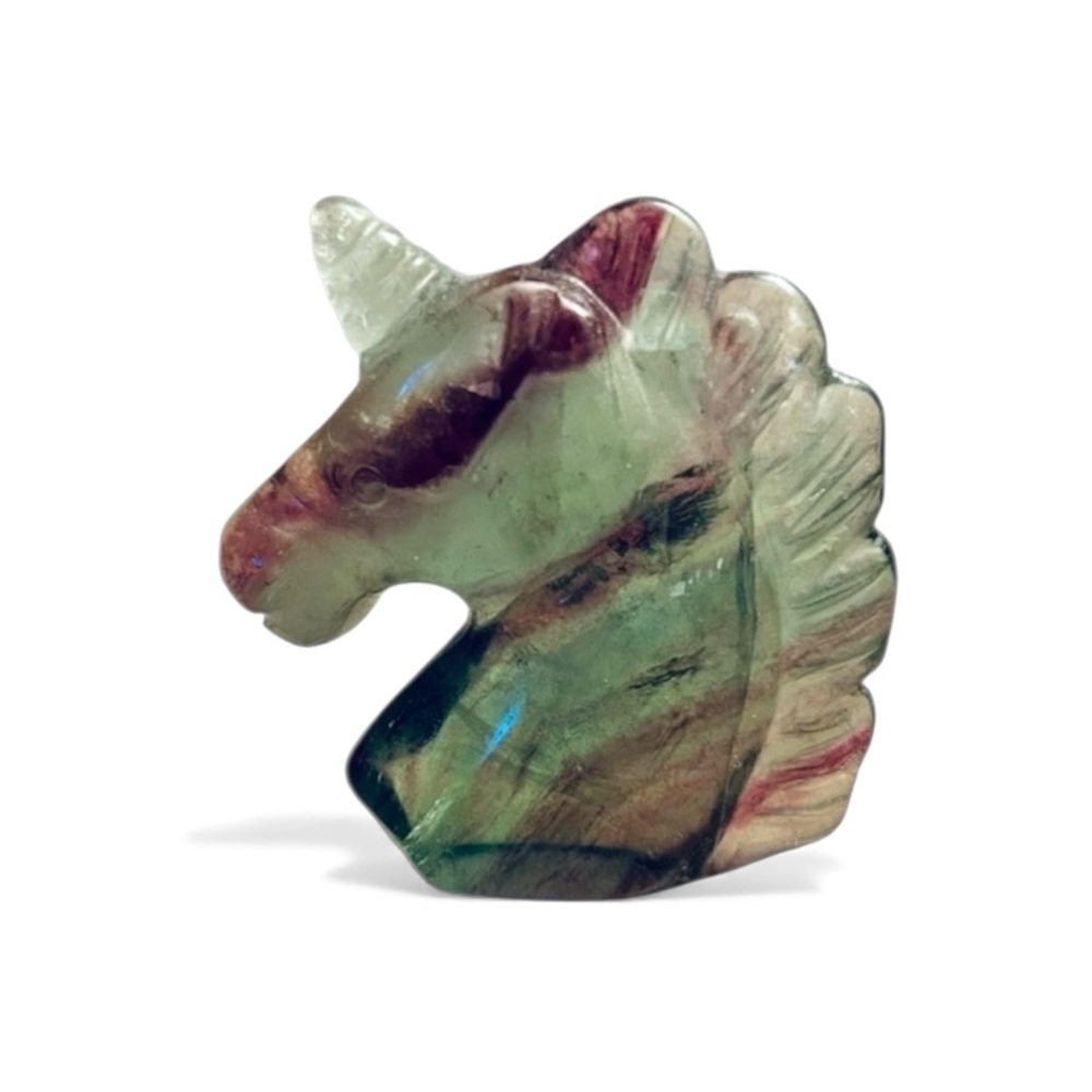 Mystical Fluorite Unicorn Sculpture